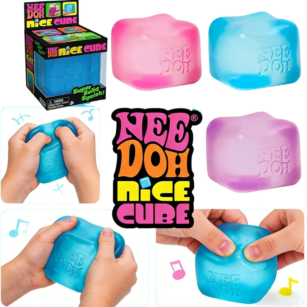 @Needoh Nice Cube Sensory Stress Reliever Fidget Tool for Anxiety & Focus Desk Sensory Cube for Adults & Kids
