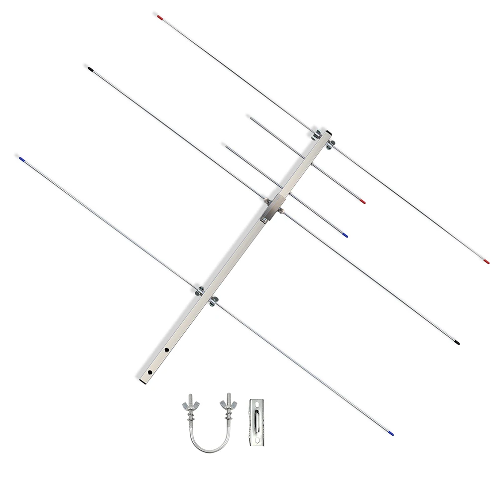 UV Dual Segment Quick Detachable Yagi Antenna UHF VHF Walkie Talkie Ham Handheld Pole Long Distance Signal Receiving Antenna