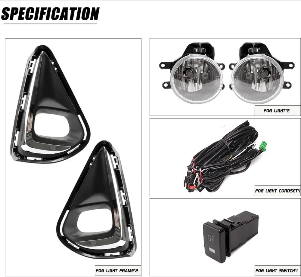 For Toyota Corolla AXIO 2018 2019 2020 Front LED Fog Light Assembly Conversion LED Fog Lights Daytime Running Lights