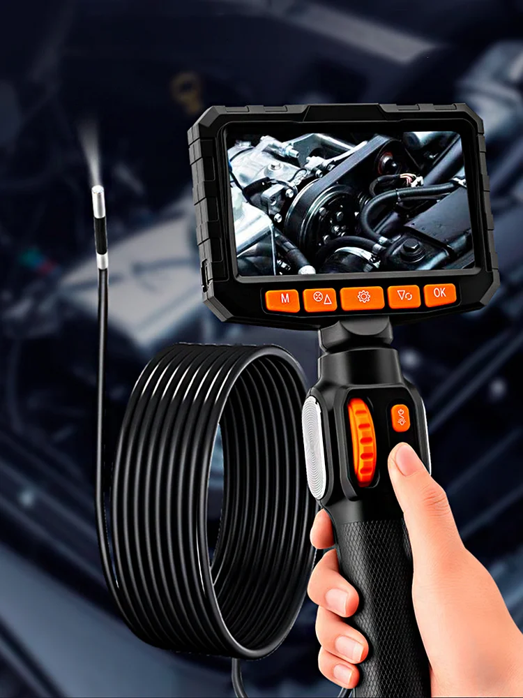 360° Articulerende Borescoop 1080P 6,0 mm 4,3 inch LCD-monitor Industriële inspectiecamera met 2-weg articulatie voor de automobielindustrie - afbeelding 2