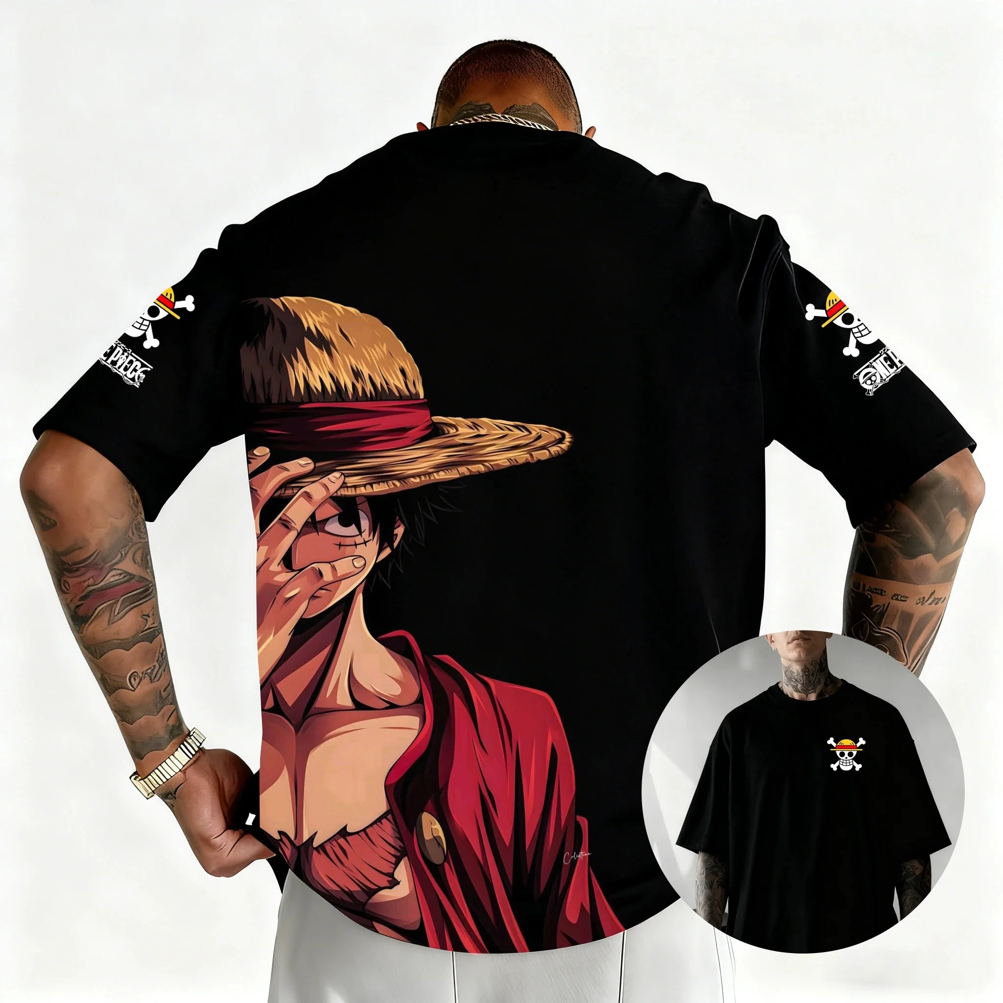 2026 Neues heißes Sommer-Einteiler-Druck-T-Shirt für Männer, Roronoa Zoro, Jungen, Kinder, Harajuku, Luffy T-Shirt Kleidung