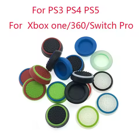 2pcs For PS3 PS4 PS5 Xbox one/360/Series S X Switch Pro Game Controllers Thumb Silicone Stick Grip Cap Cover Accessory