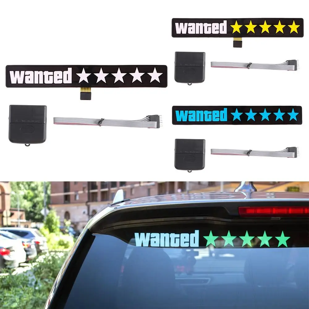 Auto/Moto Electric Safety Signs Wanted Windshield Sticker Car Decals LED Car Sticker