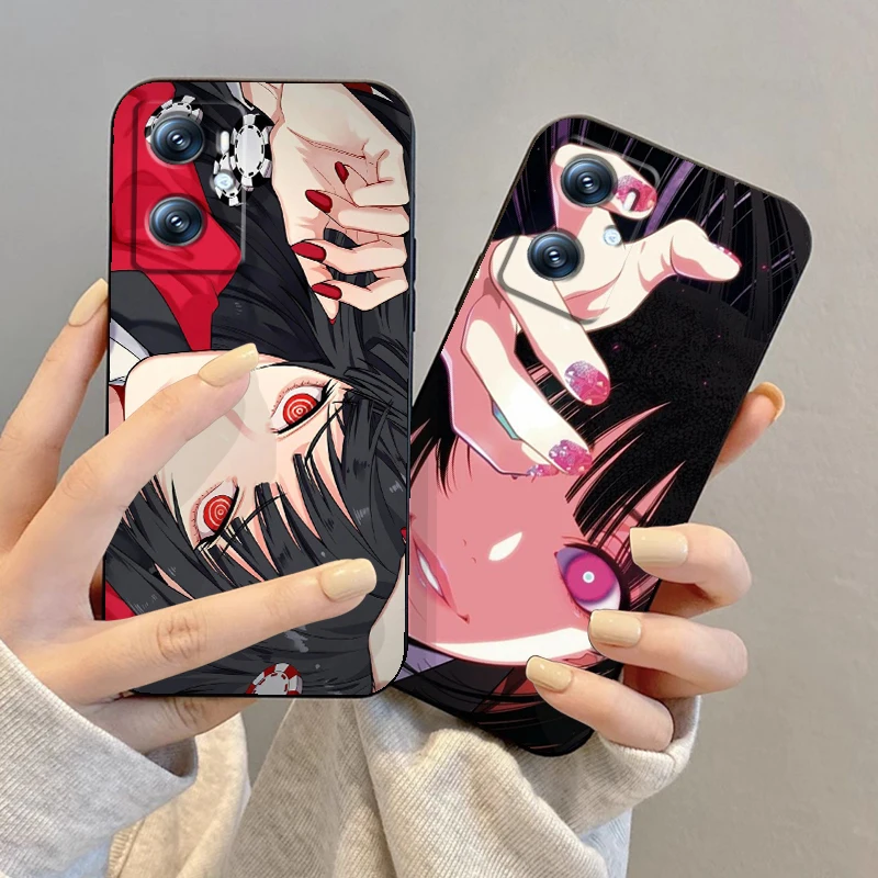 J-Jabami Y-Yumeko Kakeguruis For OPPO Find X6 X5 X3 A54S A5 A94 A16 A53S A57 A74 A72 A98 A78 A96 A9 5G Black Cover Phone Case