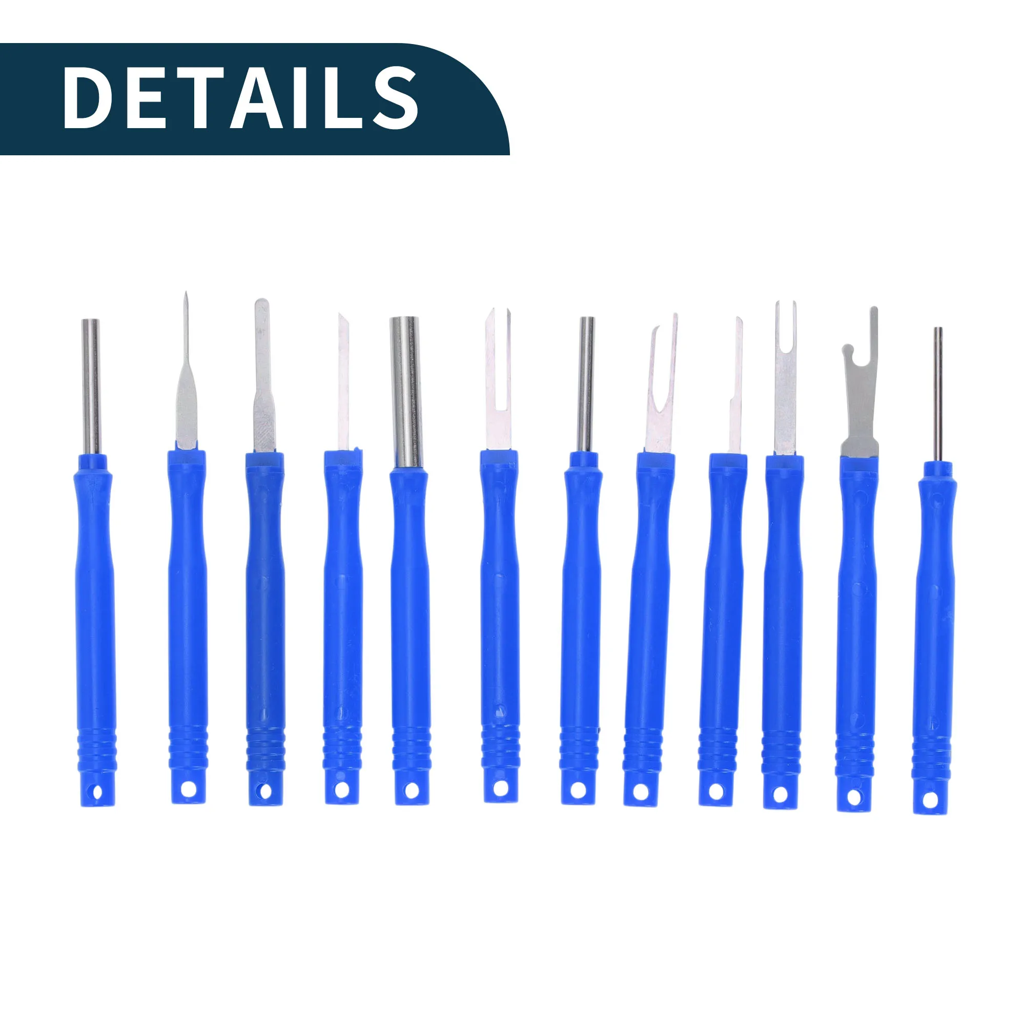 

UXCELL Автомобиль Грузовик Мотоцикл Лодка Инструмент для снятия терминала Ассортиментный комплект Разъем для проводов Набор для извлечения контактов Синий 41 шт.