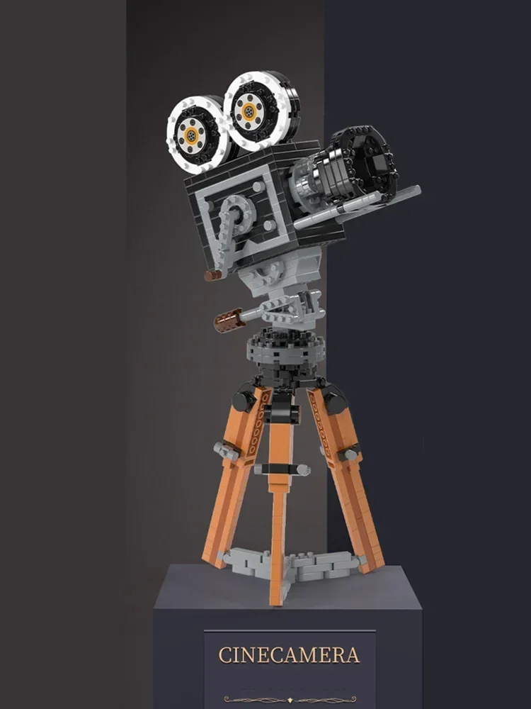 593 pièces CineCamera Micro-Mini bloc films bande hommage Film caméra modèle blocs de construction briques jouets cadeau