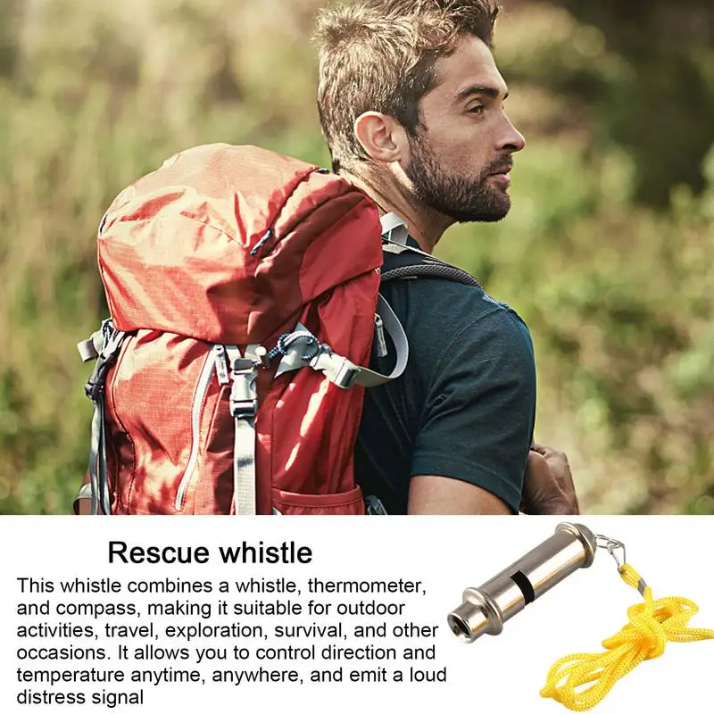 Whistle Loud Metal Whistles with Lanyard Professional Referees Whistle Coaches Lifeguards Survival Sport For Outdoor Sports