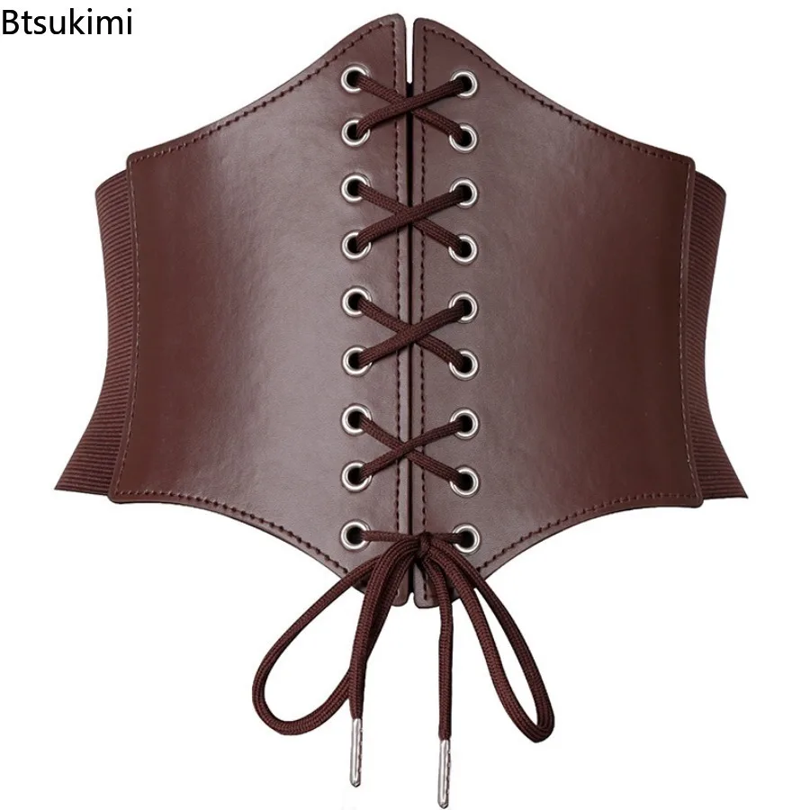 

Medieval Wide Waist Cover Leather Armor Belt Vintage Steampunk Waistband Women Men Viking Knight Costume Accessory Cosplay Props