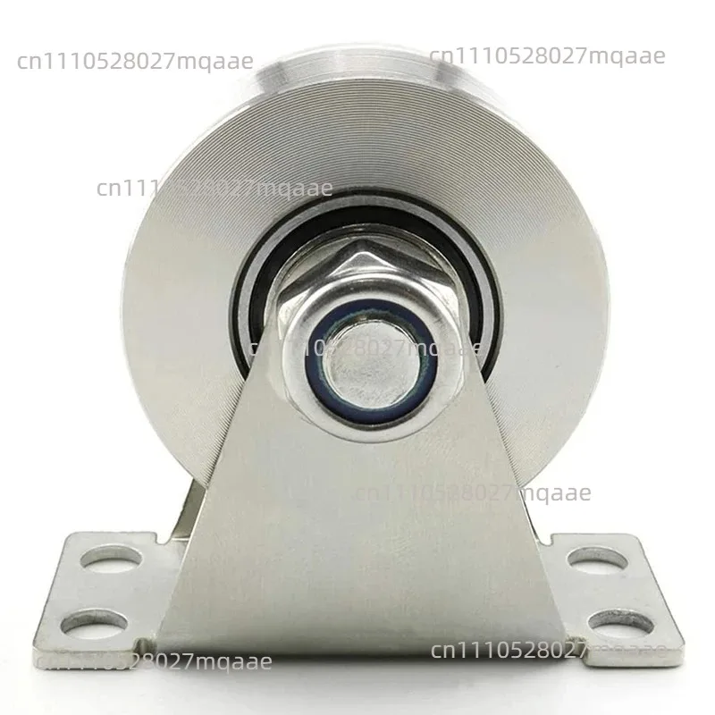 1pc  U-Type Stainless Steel Pulley Block Mute Bearings Groove Sliding Roller Track Wheel