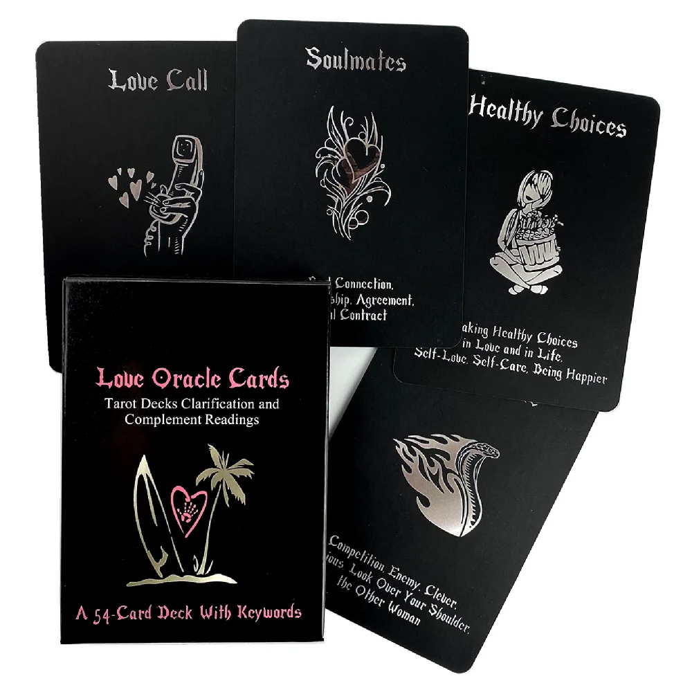 Island Time Love Oracle Cards Black Tarot Card Divination Board Game Party Deck