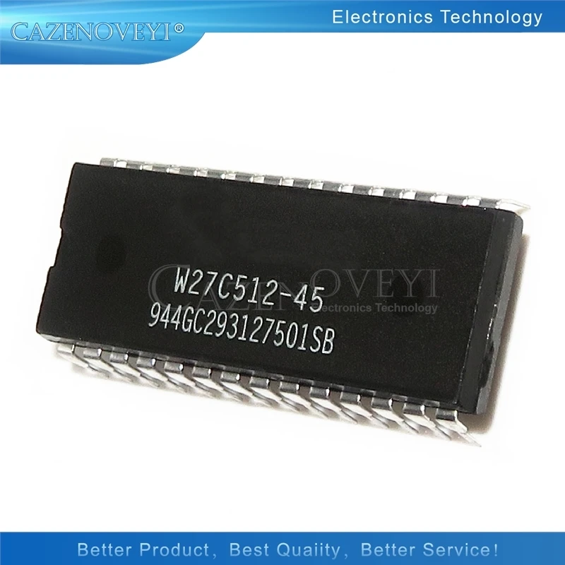 EPROM IC borrable eléctricamente, W27C512-45Z, DIP28, W27E512-12, W27C512, 64K X 8, 10 Uds./lote, en Stock