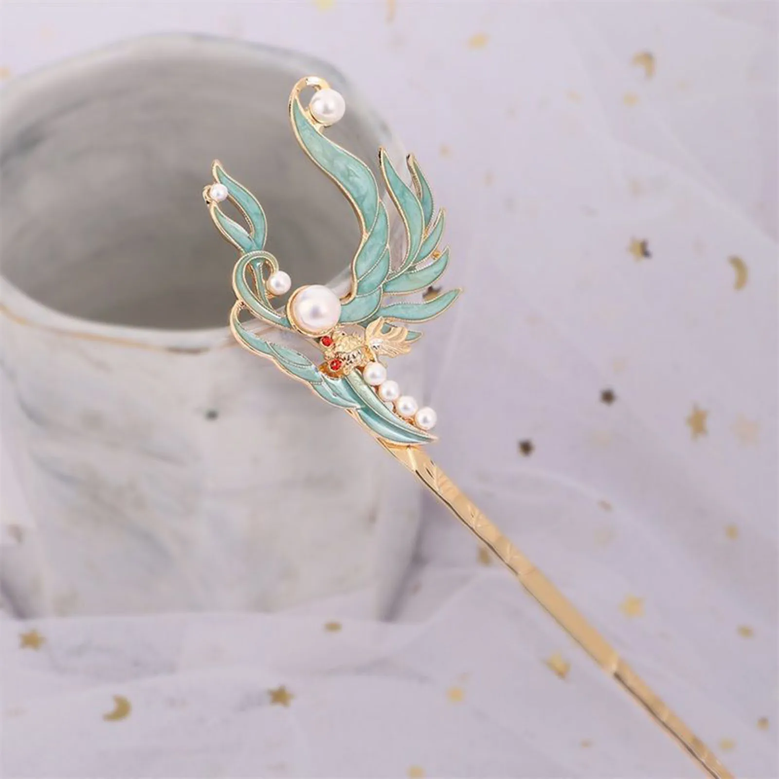 Female Ethnic Style Hairpin Handmade Women DIY Accessory Hair Ornament for Friends Girlfriend Wife Novel Gift