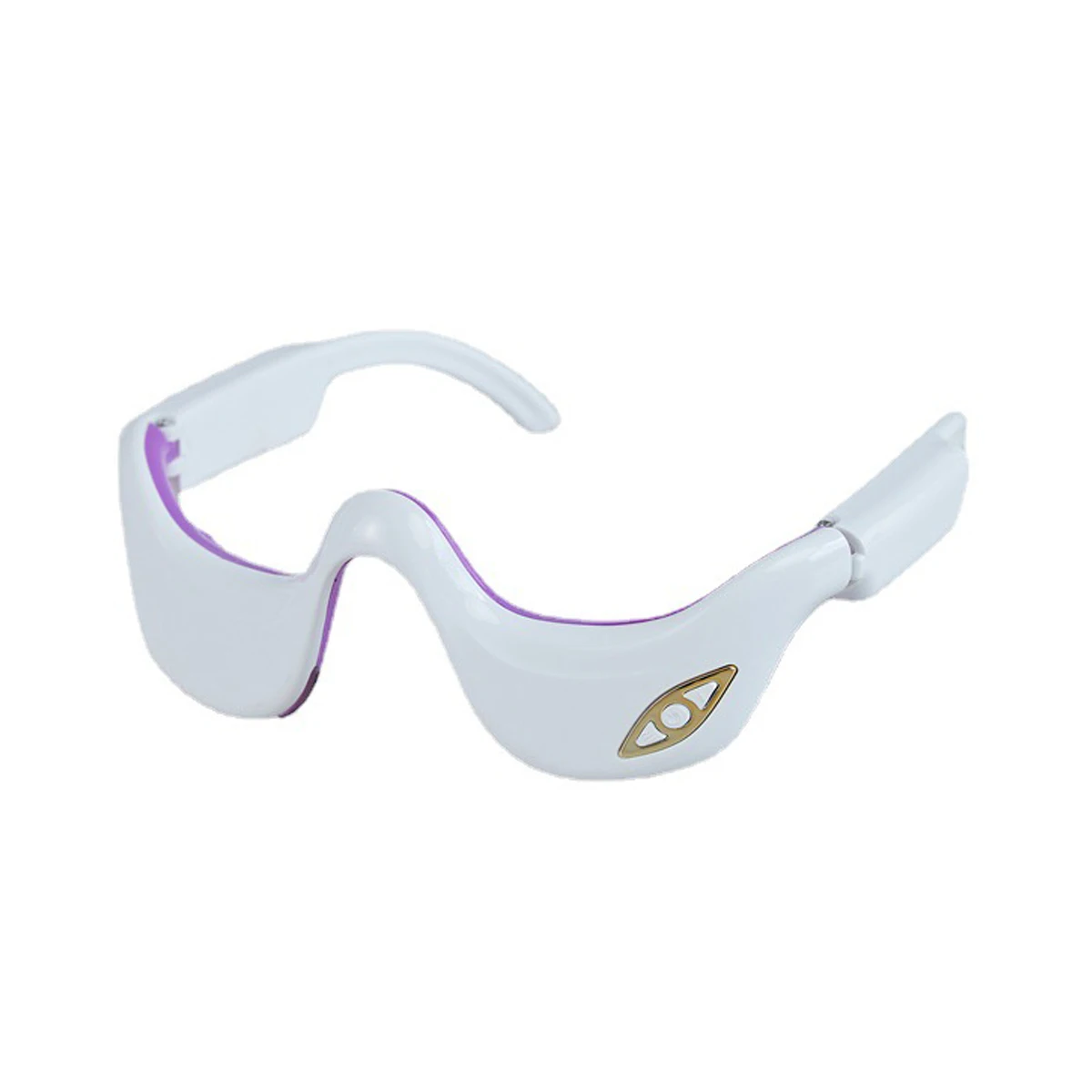 Vibration Eyes Massager with Microcurrent Pulse, Dark Circles Eye Strain Relief USB Glasses Style Travel Eye Massaging Device