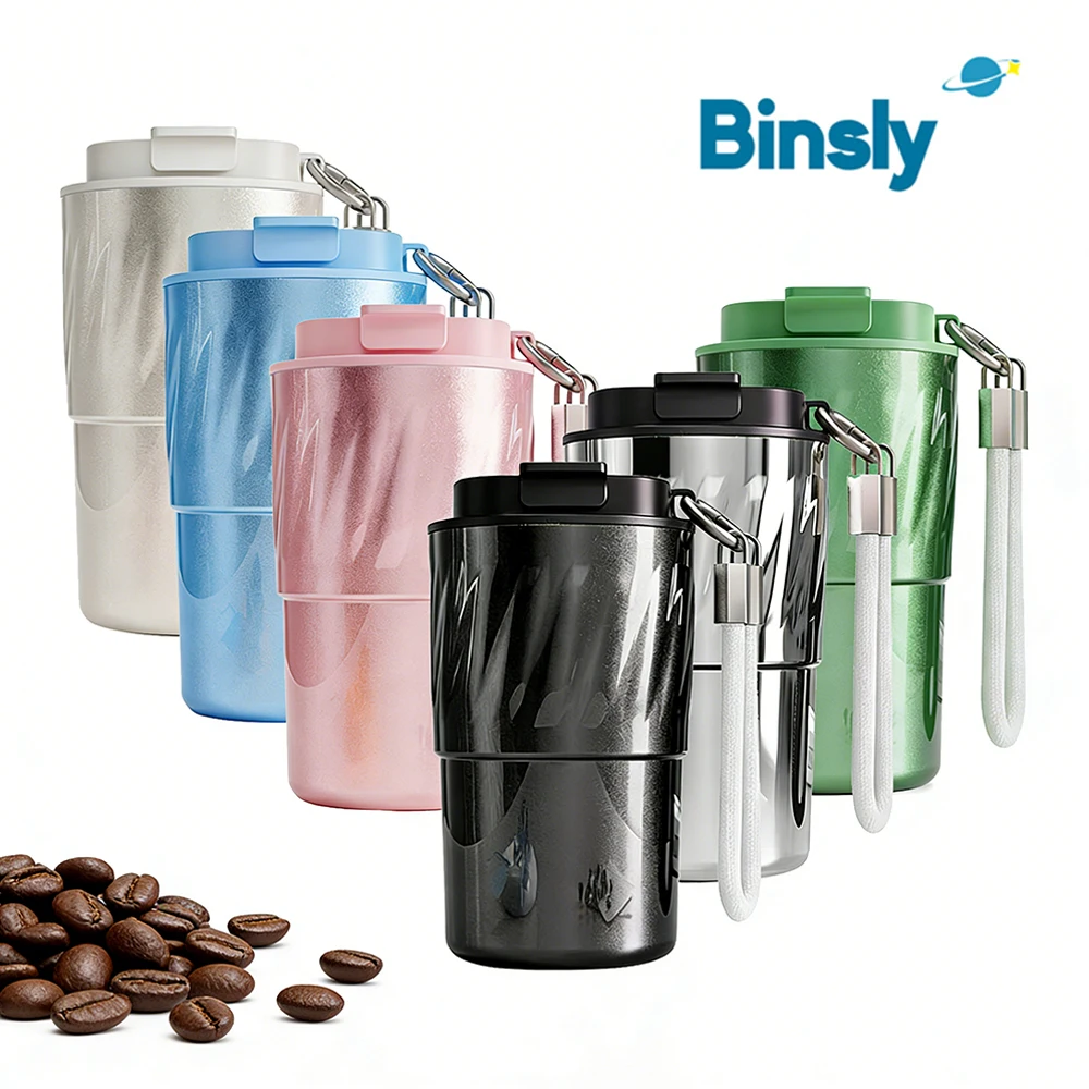 

Insulated Coffee Tumbler Double Wall Stainless Steel Travel Mug with Spill-Proof Lid Portable Coffee Cup Keep Hot & Cold