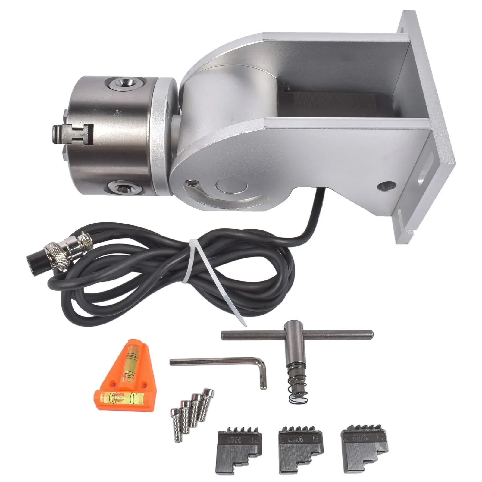 AP02 80mm Lathe Rotary Chuck D80 Rotary Axis For Fiber Laser Engraver Carving Machine Power Tool Parts & Accessories view 2