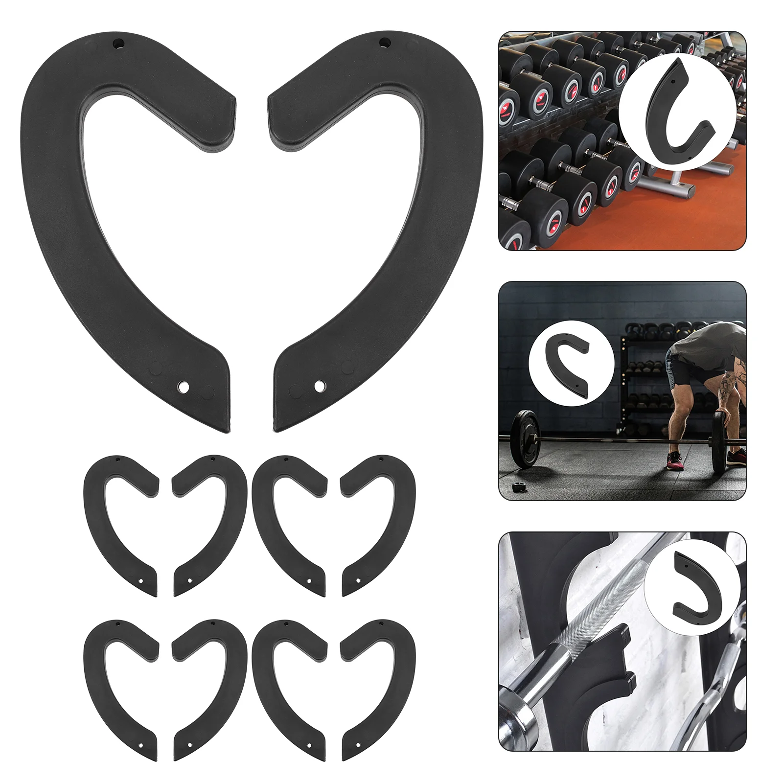 

8 Pcs Multifunctional Barbell Rack Sleeve Rubber Cover Dumbbell Hitch Storage Gym Stand Protector