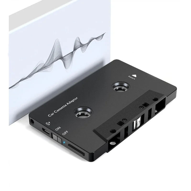 Bluetooth 5.1 Car Cassette Adapter, Wireless Audio Receiver Tape Player Converter, Handsfree Call Car Stereo Cassette to AUX