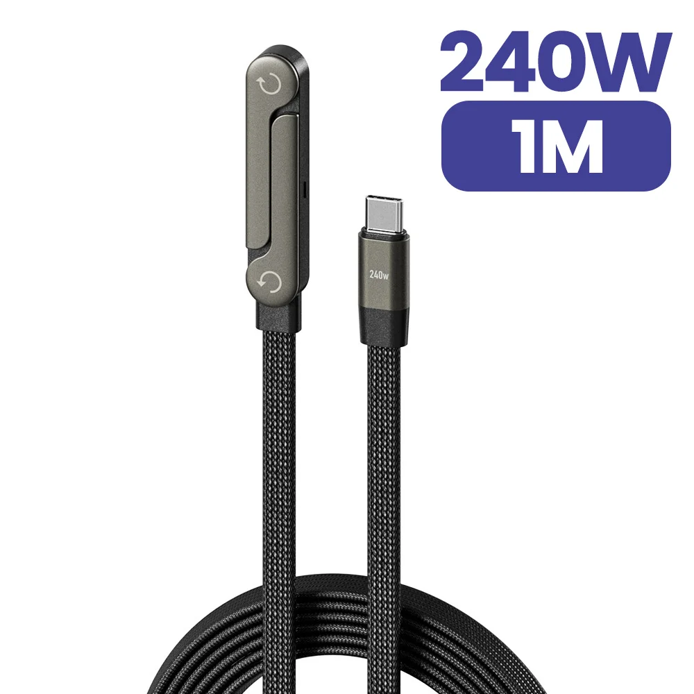 240W 2 in 1 USB C naar USB C Snel opladen Opvouwbare beugel Datakabel Type C Desktophouder Oplaaddraad voor Iphone17 16 Samsung