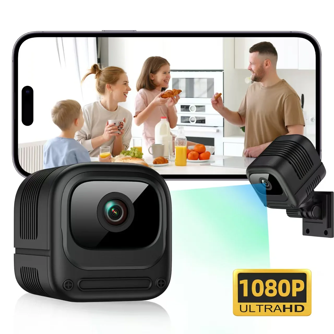 w08-新改良版-4k-hdミニwifiカメラ、遠隔視聴、動体検知、diyホームナニースタイルカメラ対応