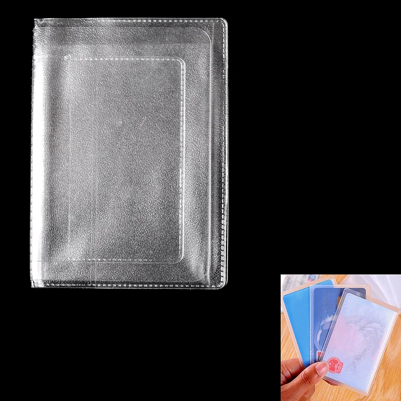 Plastic Transparent Inner Pages Pocket for Russian Driver License Cover Folded Film Belarus Documents Credit Card Holder