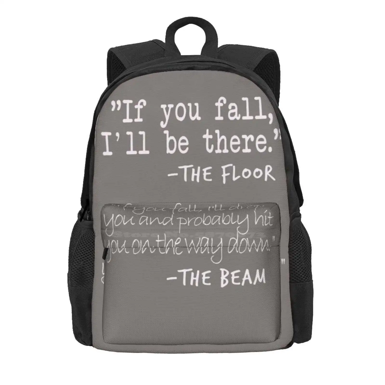 Funny Gymnastics Quotes Designs If You Fall Floor Beam Quote For Gymnasts Hot Sale Schoolbag Backpack Fashion Bags Christian