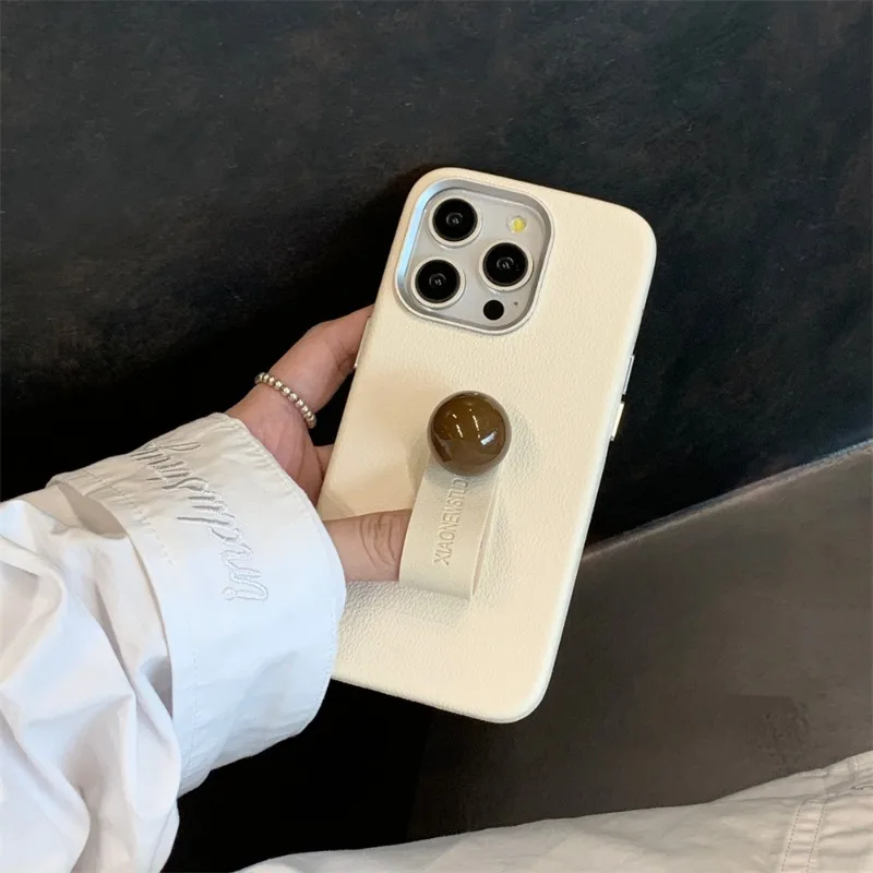 

New Model Suitable for iPhone 16pro Phone Case 15pro Rotating Ring Buckle 15promax 14 Simplicity 13 Anti Drop Protective Cover