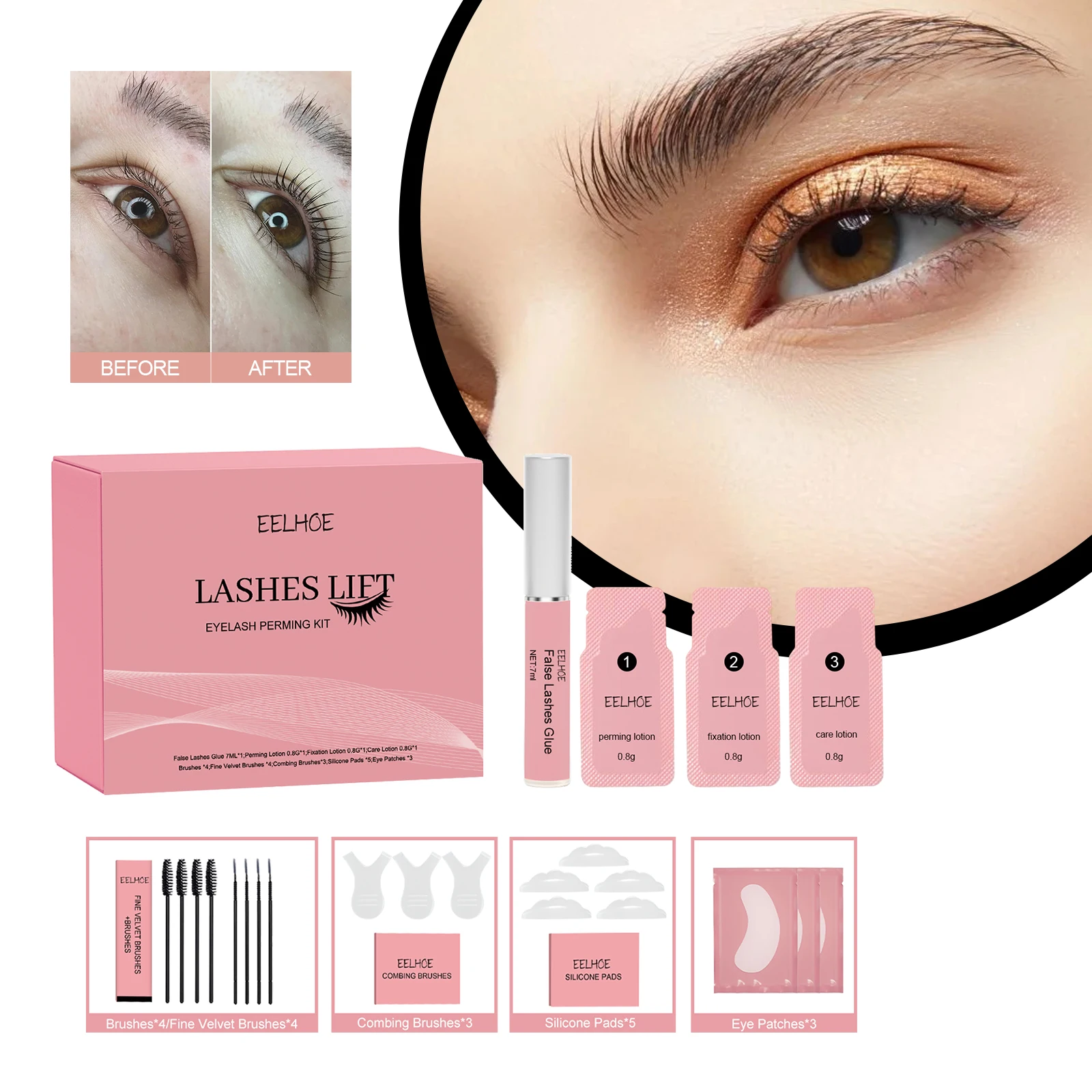 Lash Lifting Semi-permanente wimpers Lifting Permanente Lotion Fixatie Dropship