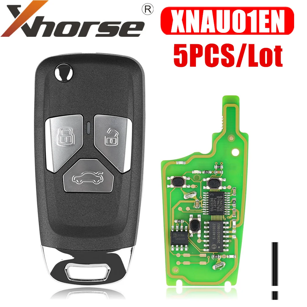 

Xhorse XNAU01EN Wireless Universal Flip Remote Key for Audi Style With 3 Button 5PCS/Lot