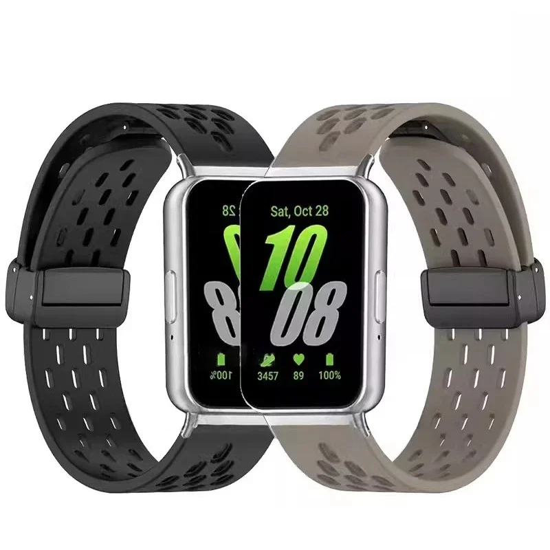 Ремешок силиконовый для Samsung Galaxy Fit 3, сменный браслет с магнитной застежкой для Samsung Galaxy Fit 3