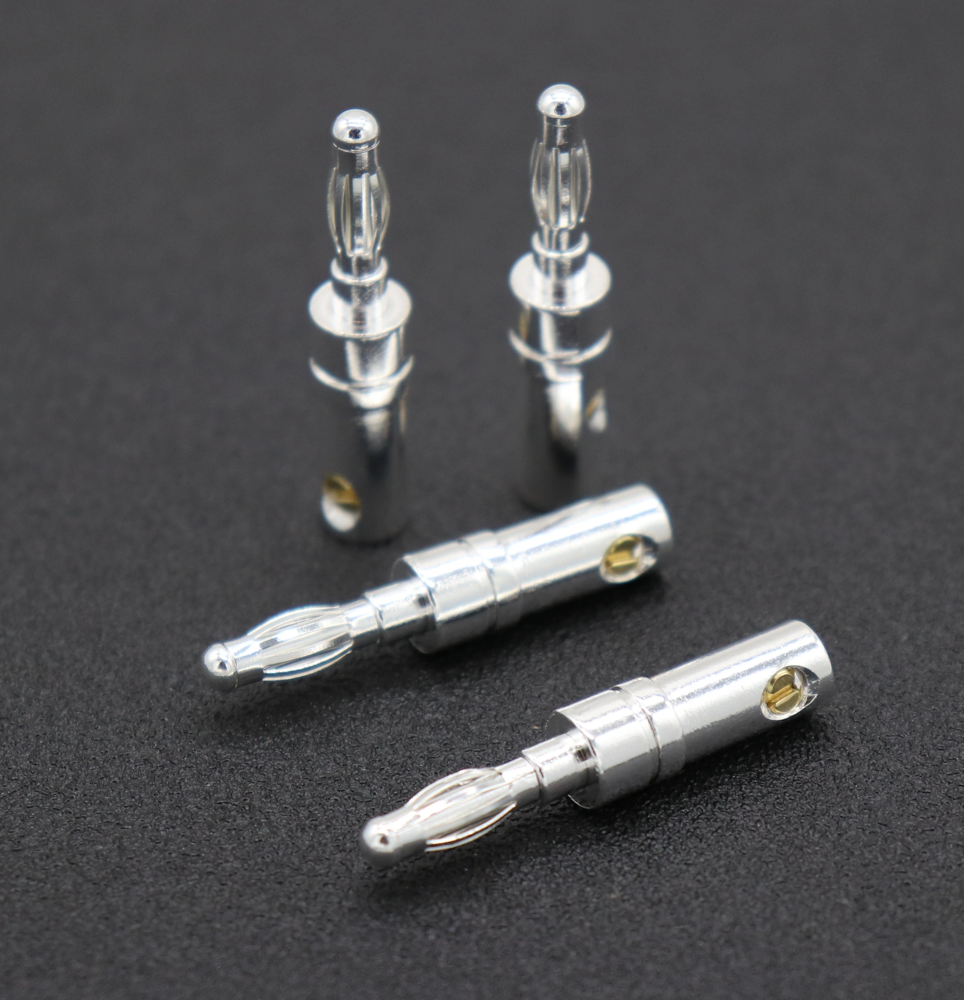 

A lot QED High Quality Copper plated sterling silver plated No soldering Banana plug HiFi Speaker Cable Connectors UK original