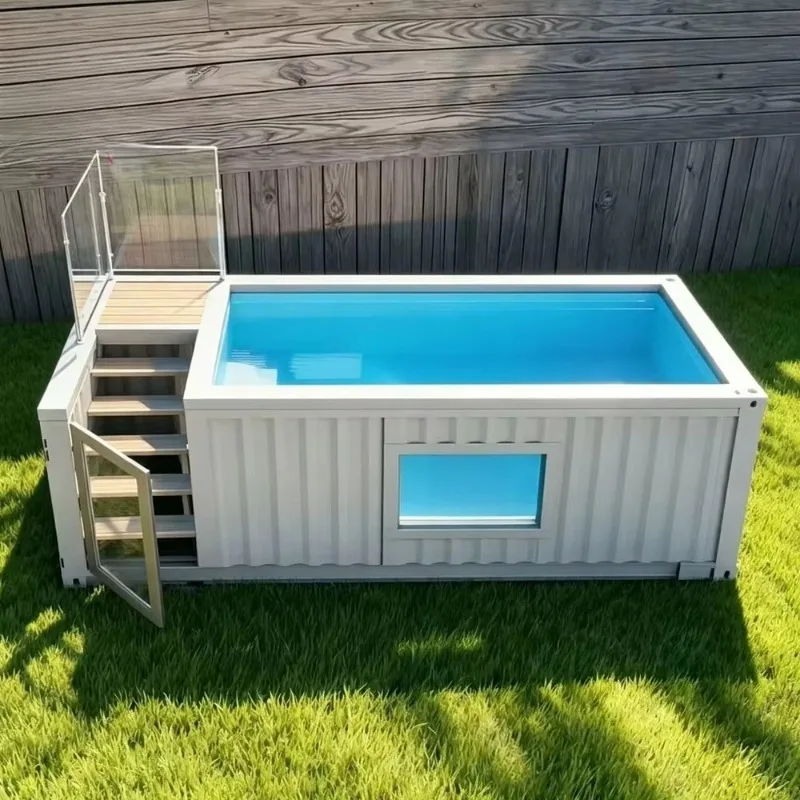 Outdoor Luxury Container Swimming Pool Steel Structure Pool for Backyard Hotel Resort and Villa Projects