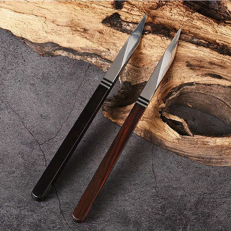 

1Pc Tea Knife Stainless Steel Damascus By Hand Wooden Handle Pry Tea Cone of Chinese Style Gift