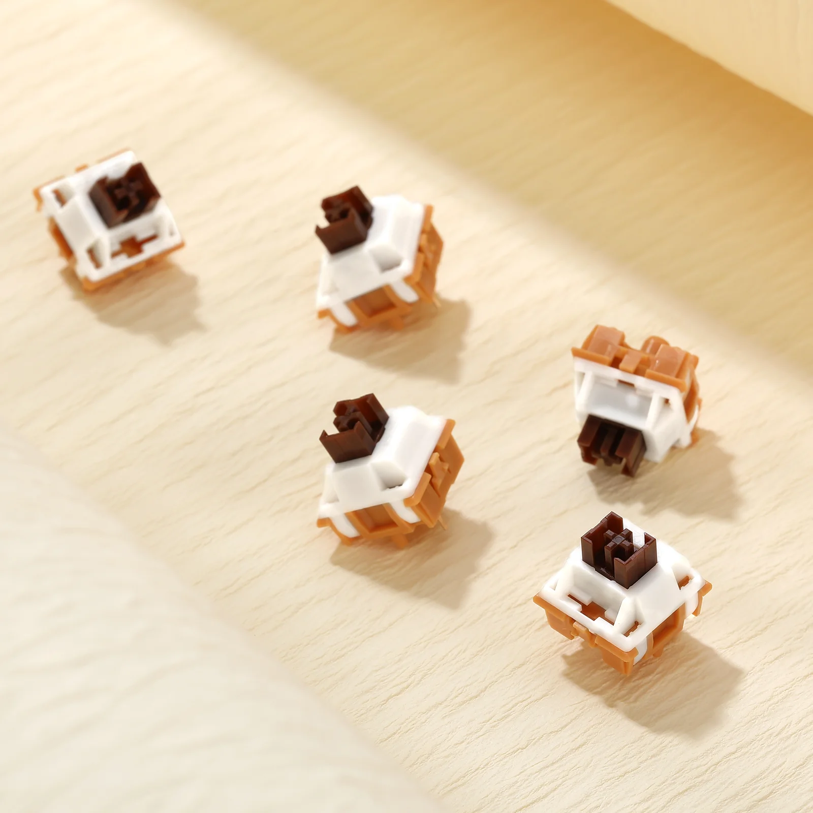 YUNZII Caramel Coffee V2 Silent Switch, Pre-Lubed 5-Pin Mute