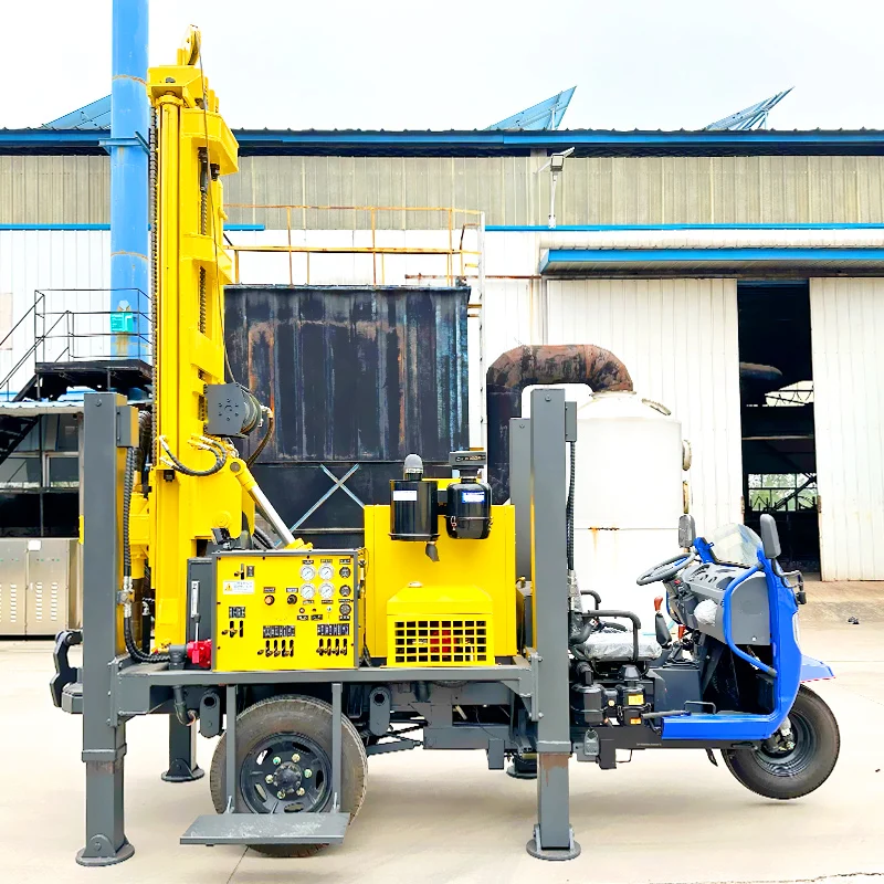 맞춤형 3륜 유압식 우물 굴착기 100m 200m 공압식 시추기 (디젤 엔진 코어 펌프 부품 포함)