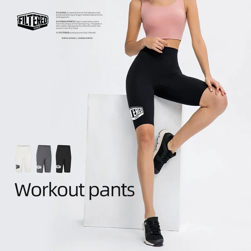 

Filtered Sports High Waist Yoga Fitness Shorts for Women Butt Lifting Quick Dry Running Leggings Anti-See Yoga Pants BFA035