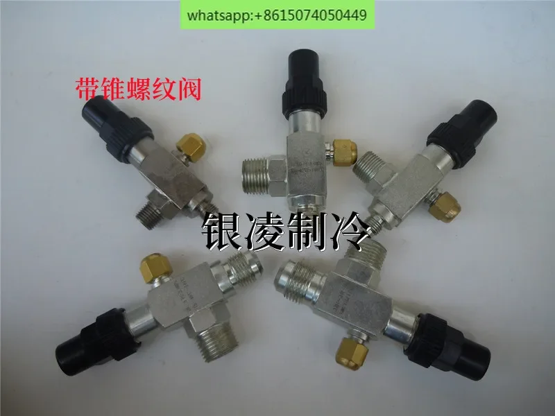 

Розетка холодильного кондиционера с коническим резьбовым клапаном Запорный клапан под прямым углом для впуска и выхода жидкости морозильной камеры