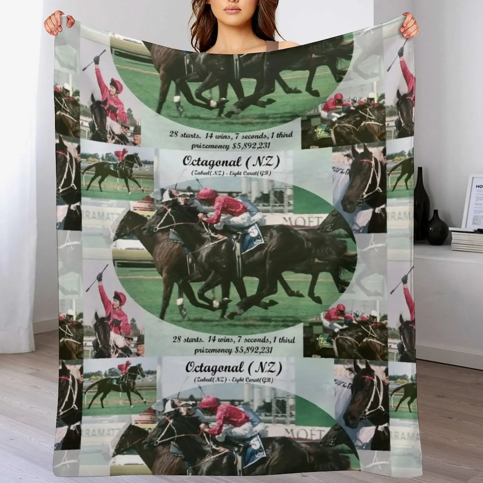 

Octagonal career tribute Throw Blanket Flannel Weighted Flannels Decorative Throw Blankets