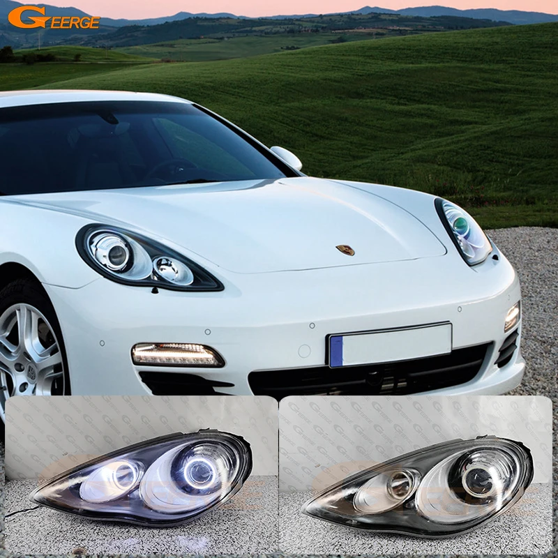 

For Porsche Panamera 970 4S 2009 2010 2011 2012 2013 2014 2015 2016 Ultra Bright COB Led Angel Eyes Kit Halo Rings Day Light