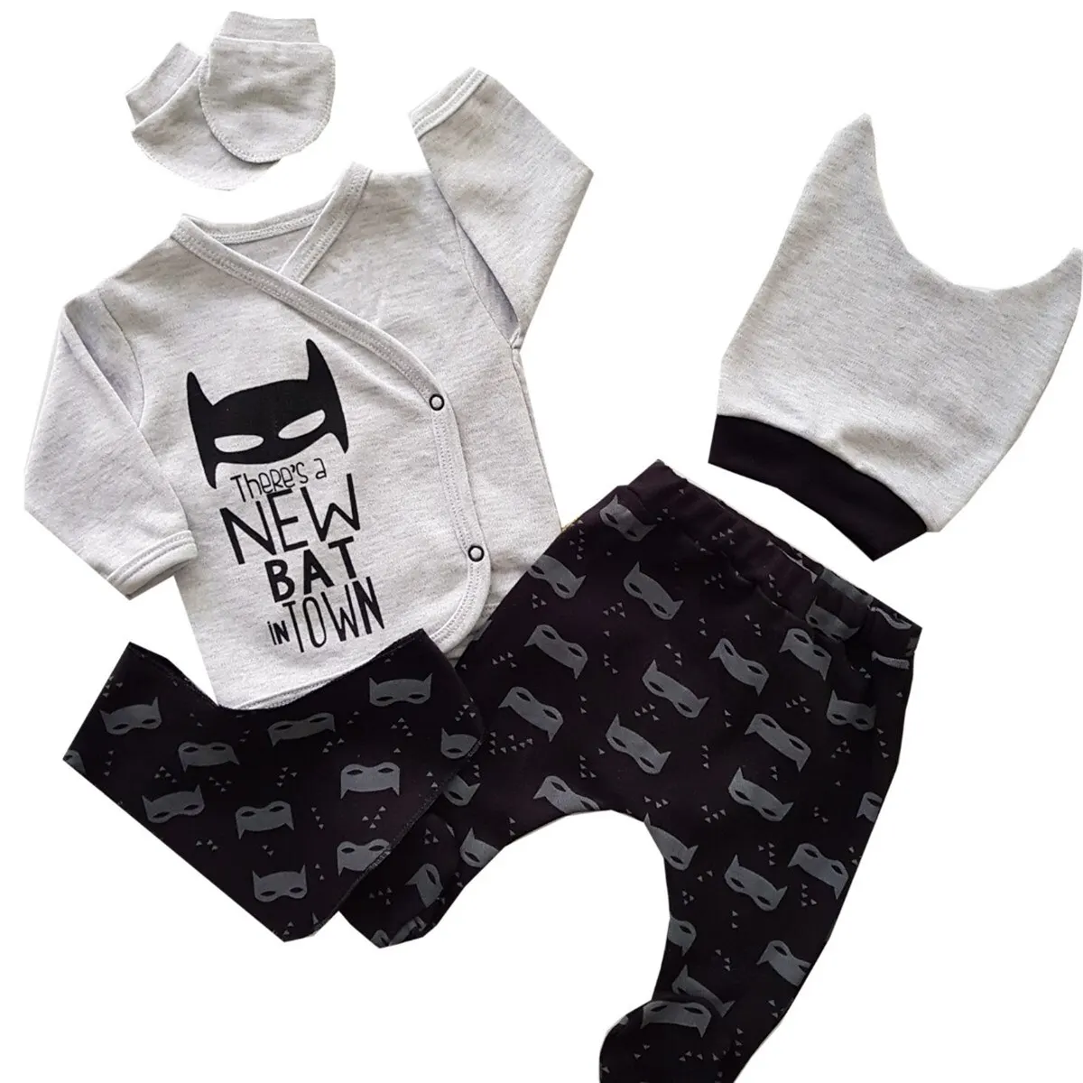 Baby Girl Boy Babies Newborn Clothing 5-pcs Hospital Outlet Custom Fabric Antibacterial Babies Healthy Safe Outfit Sets Dresses