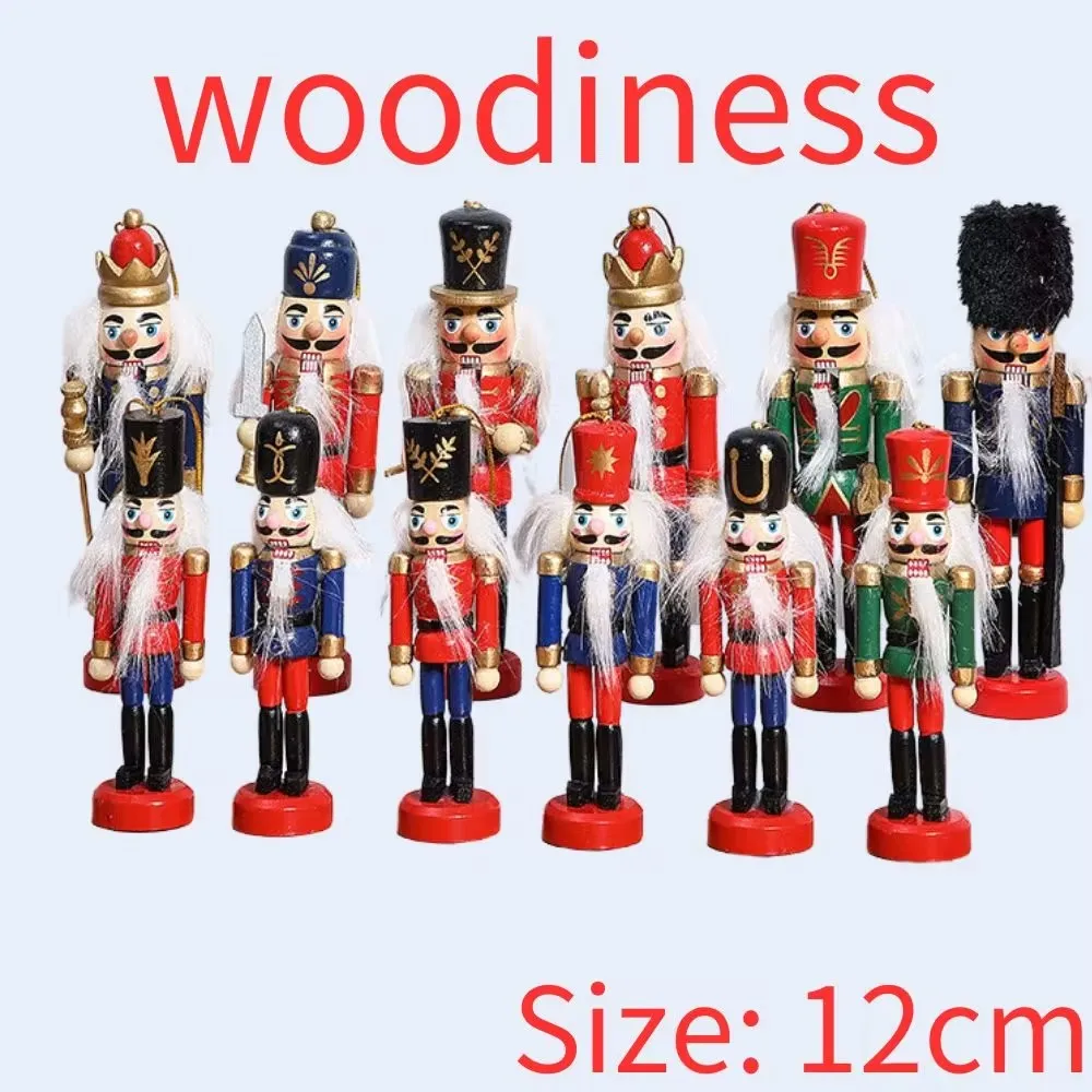 10/12/14cm Nutcracker Miniatures Pink Series Nutcracker Puppet Ornaments Desktop Decoration Cartoons Walnuts Soldiers Band Do