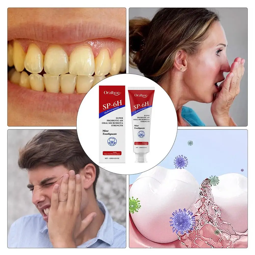 120g Mint Cleaning Toothpaste Brightening Stain Removing Breath Care Teeth Fresh Whiten Probiotic Toothpaste Oral Toothpast Q4F5