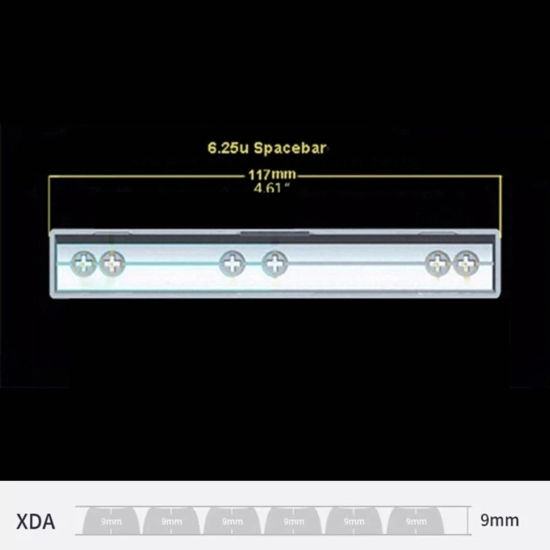 capuchons touches hauteur XDA, 113 touches, DN59, avec grandes polices couleurs, capuchons