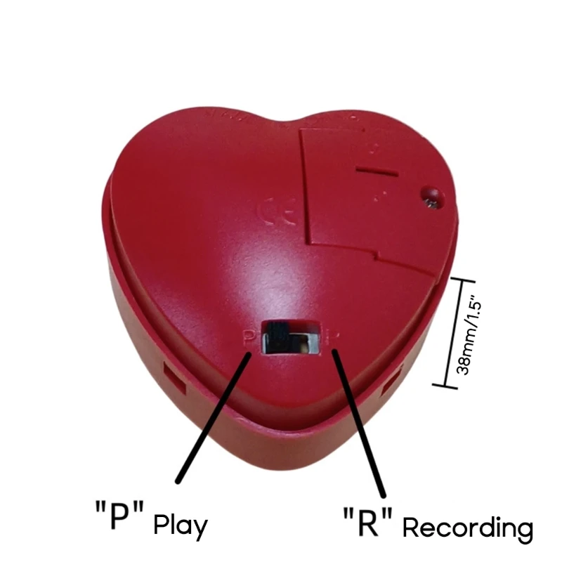 Portable Heart Shaped Voice Recorder Plastic 30 Seconds Mini Recording Box for Plush Animal Toy Accessories Personalized Gifts