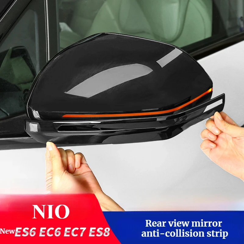 Para NIO 24 ES6 EC6 EC7 ES8 espejo retrovisor tira de parachoques protección de espejo retrovisor chapa accesorios interiores