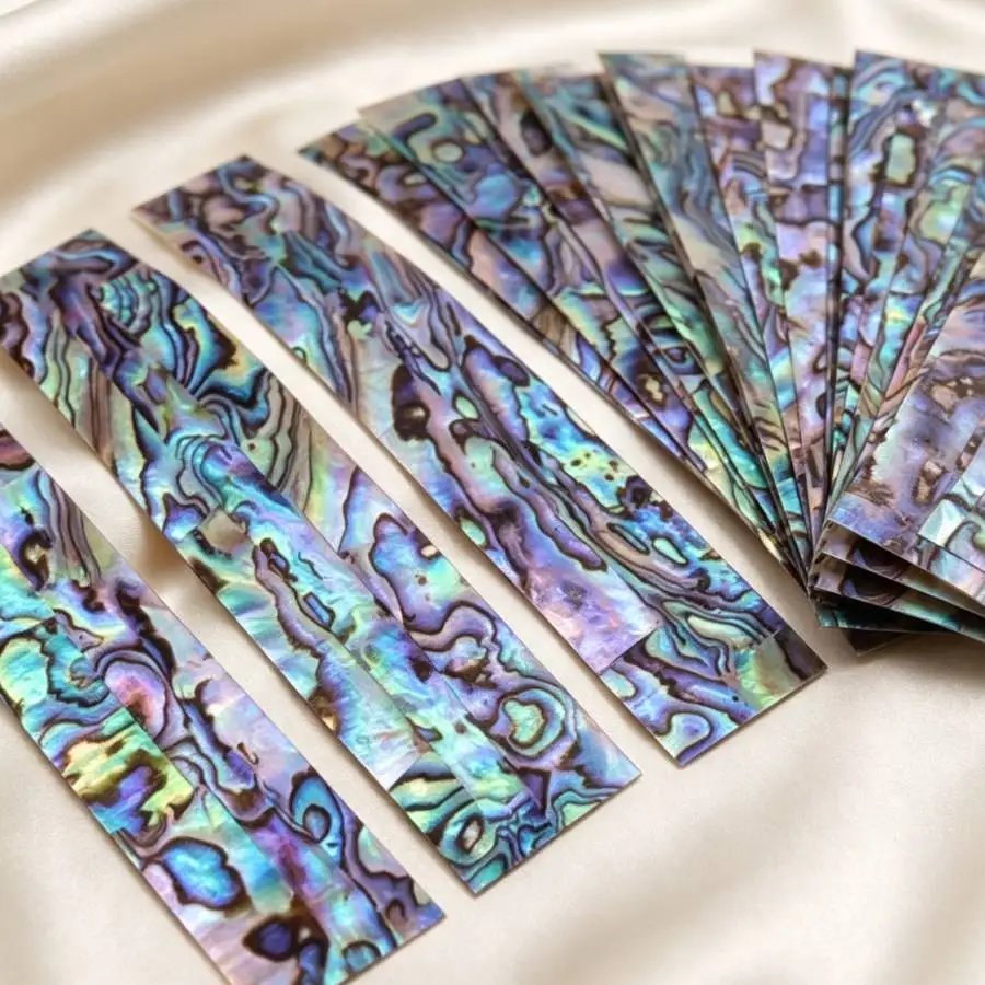 3pcs 12X2cm Strip Natural Abalone Shell Diy Handmade Gift Hoop Luxury Real Women