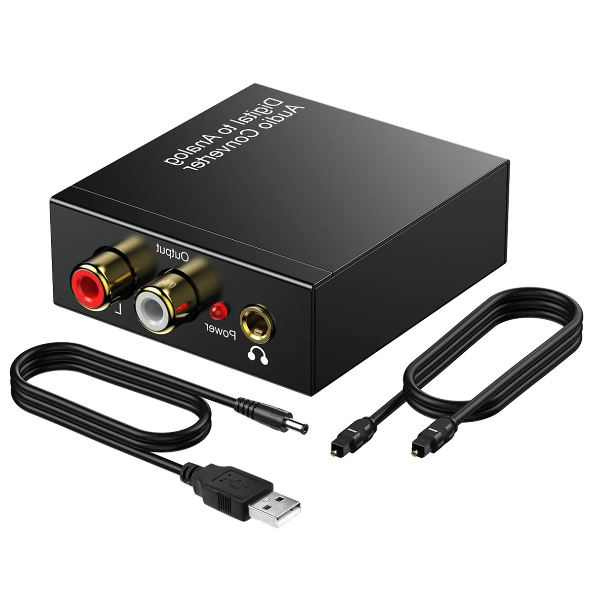 Portable 3.5mm Jack Coaxial Optical Fiber Digital to Analog Audio AUX RCA L/R Converter Digital Audio Decoder Amplifier