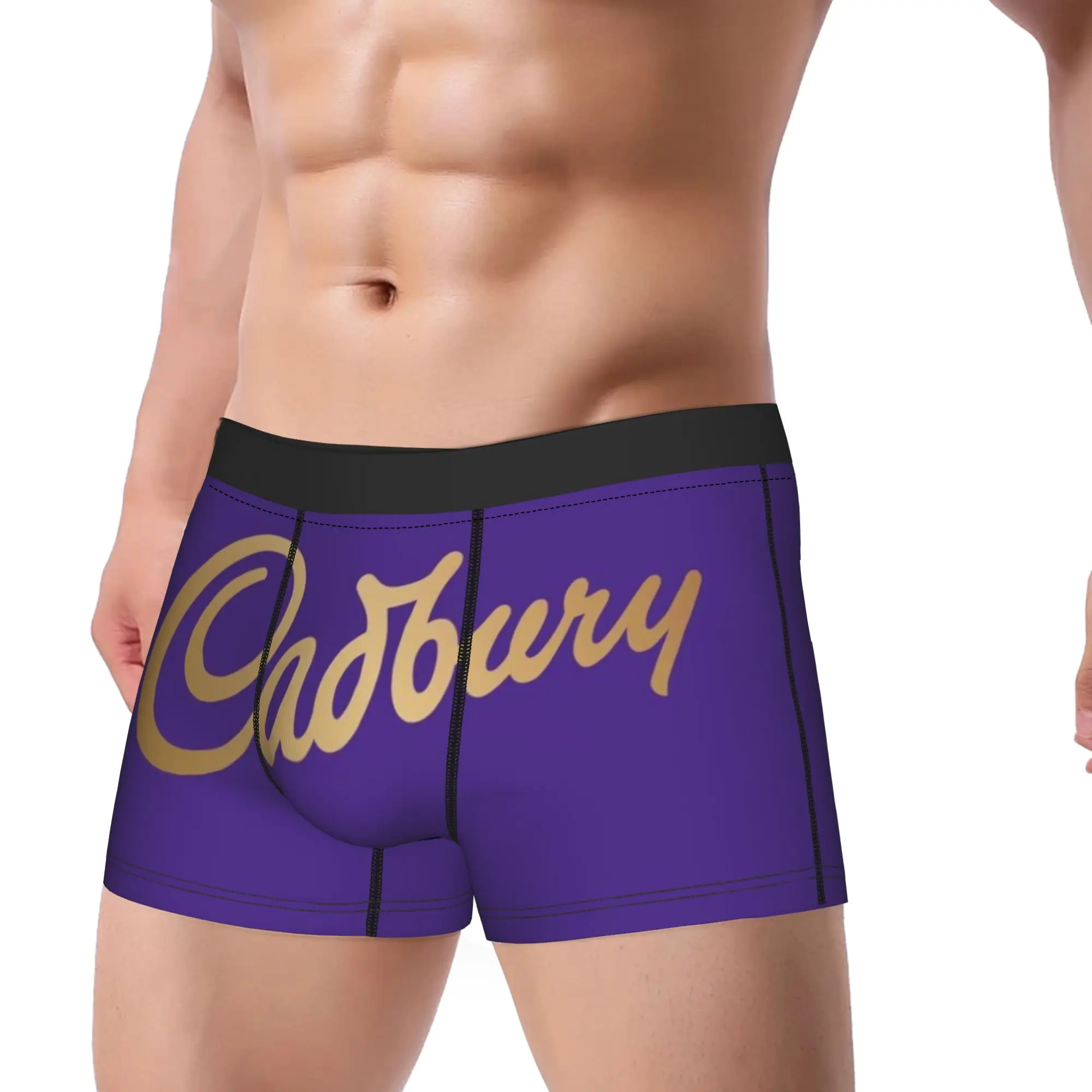Purple Cadbury Underpants Breathbale Panties Male Underwear Comfortable Shorts Boxer Briefs
