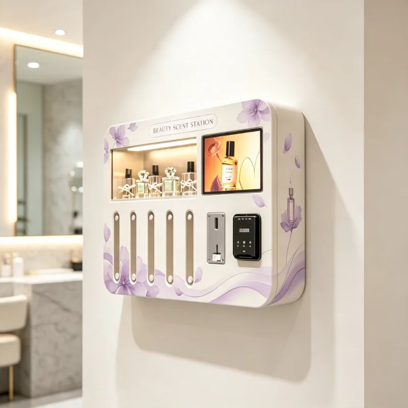 Indoor Shopping Mall Dedicated Coin Perfume Vending Machine Factory Supply Matching Bill And Card Reading Payment Components