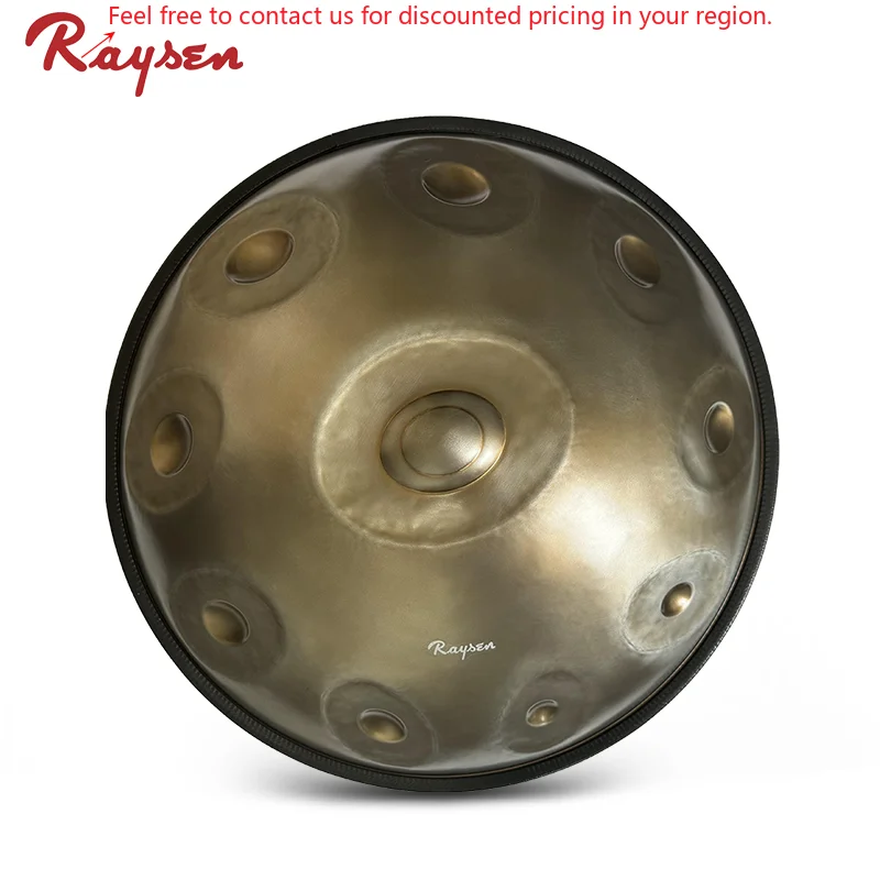 

Raysen Master Series Special Offer 10 Notes D Kurd Gold Stainless Steel 432 Hz Or 440 Hz Gold Handpan