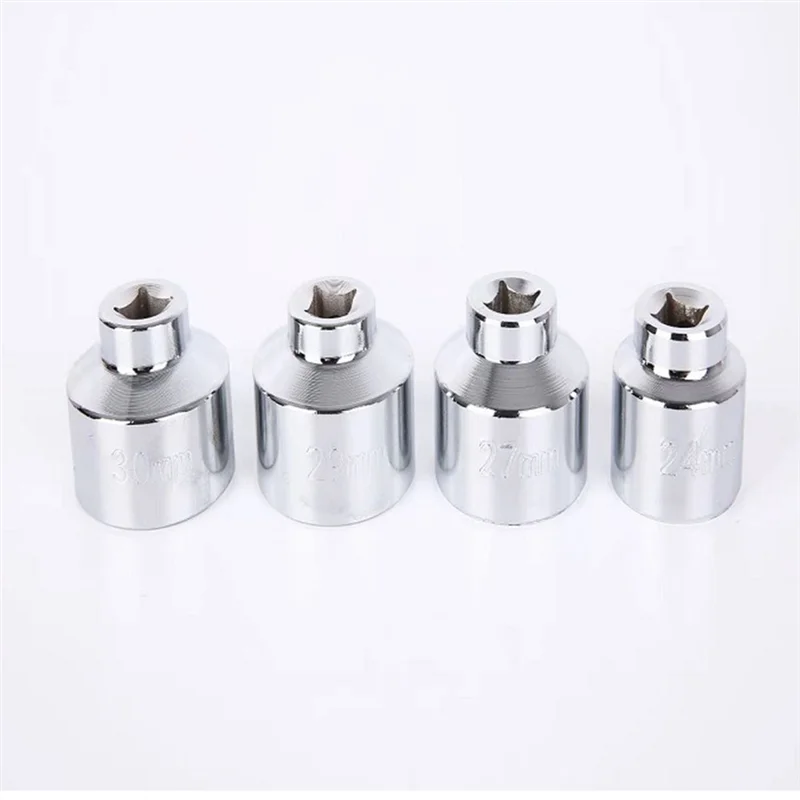 

ABRW-7 Pieces Oil Filter Socket Wrench 24Mm To 38Mm 3/8-Inch Drive Oil Filter Removal Socket Filter Cap Removal Tool Remover